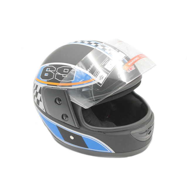 Мото шолом, закритий (XS 53-54) F2 чорний матовий (825-2) фото westvelo.com