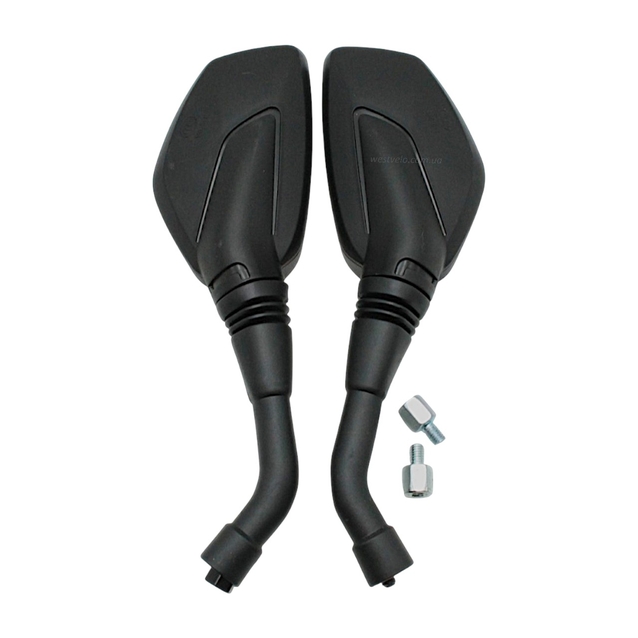 Дзеркало заднього виду П'ятикутні (M8 R+R) гумова ніжка фото westvelo.com