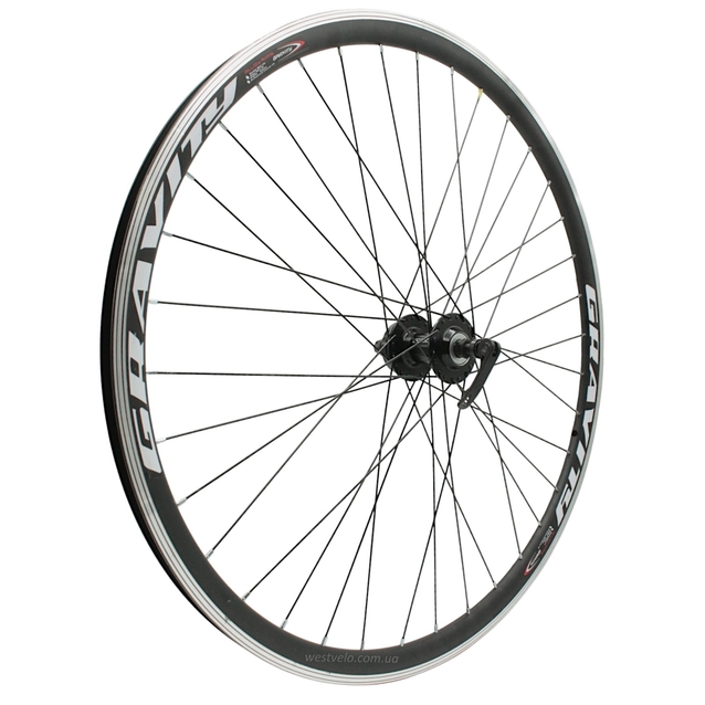 Колесо 28-29 перед, обід 2-ний чорний, втулка AL. NECO MS31F, диск 6 болтів,ексцентрик,чорна спиця фото westvelo.com