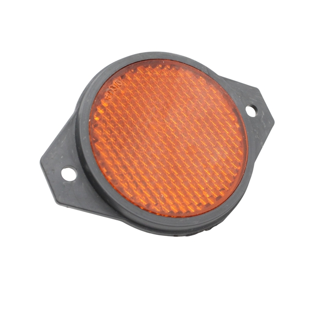 Катафот авто пластик круглий, під 2 болти, жовтий фото westvelo.com