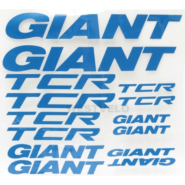 Наклейки GIANT TCR прозорий фон, сині фото westvelo.com