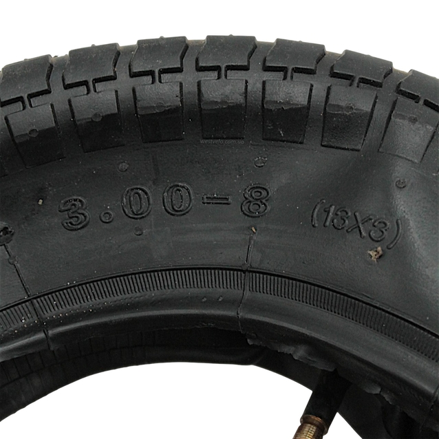 Покришка "8" 3.00-8 (13x3) (2PR) + камера фото westvelo.com