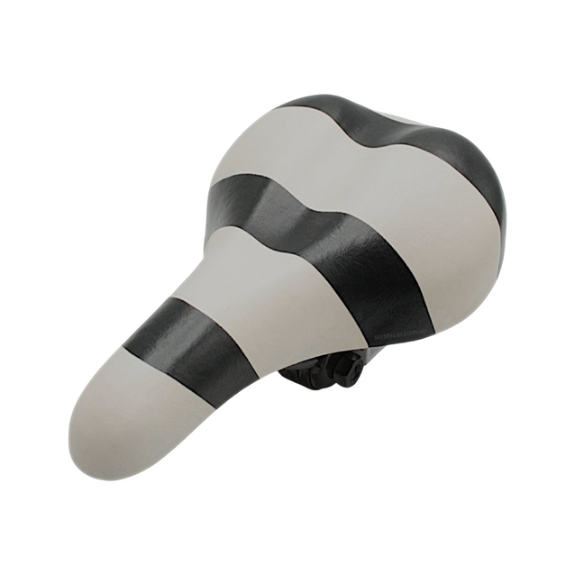 Сідло дитяче SDD-0006 Зебра (+замок) (230х145мм) чорно-біле фото westvelo.com