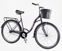 Міський велосипед 28 ST Corso «FORTUNA» FR-28077 сталь 20", темно фіолетовий2) (+к/к/б) кошик чорний фото westvelo.com