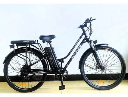 Електровелосипед 28 ST Corso «FREEDOM» FD-37018 сталь, двигун 500W, акумулятор 48V 13Ah літієвий, фіолетовий