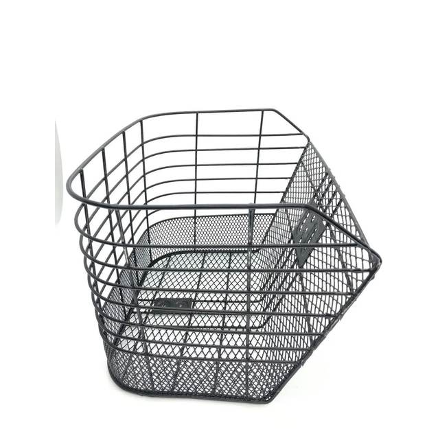 Кошик металевий косий, сітка-дріт, чорний фото westvelo.com