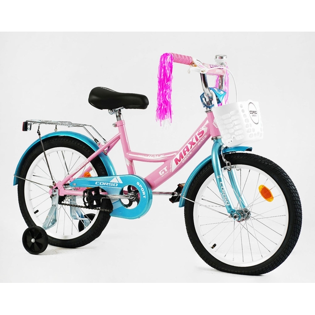 Дитячий велосипед 18 Corso «MAXIS» CL-18758 рожево-блакитний