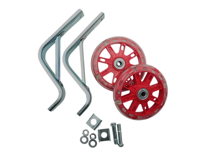 Бокові дитячі колеса (Ø 16) гелеві, діодні, червоні