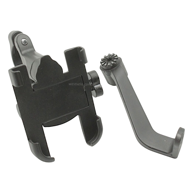 Тримач для телефону алюміній поворотний великий (мото-вело) фото westvelo.com