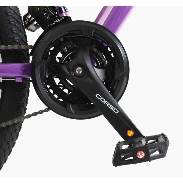 Велосипед 27.5 ST Corso «AMBER» MB-23960 сталь 15", (к-т SHIMANO) фіолетово-білий фото westvelo.com