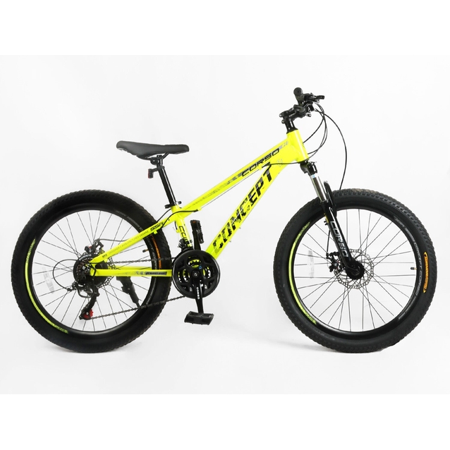 Велосипед 24 AL Corso «CONCEPT» CP-24074 алюміній 11", (к-т SHIMANO) жовтий фото westvelo.com
