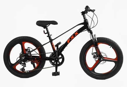 Велосипед 20 MG Corso «FXX» MG-20403 магній 11", (к-т SHIMANO) чорно-помаранчевий
