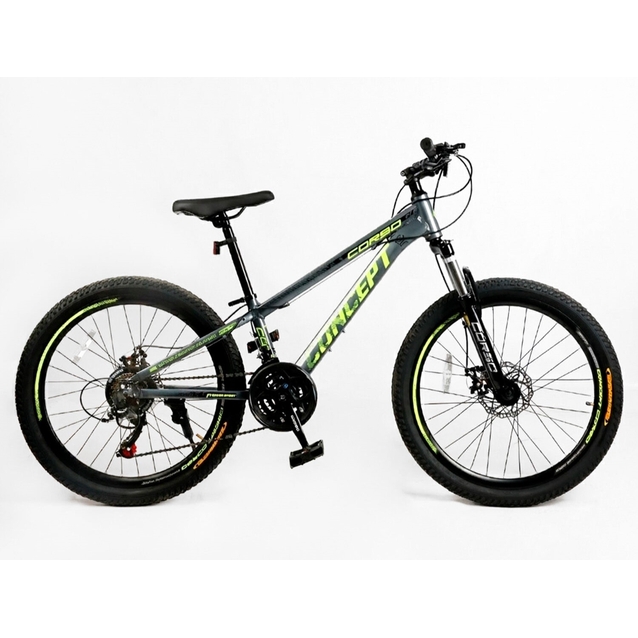 Велосипед 24 AL Corso «CONCEPT» CP-24318 алюміній 11", (к-т SHIMANO) графітовий фото westvelo.com