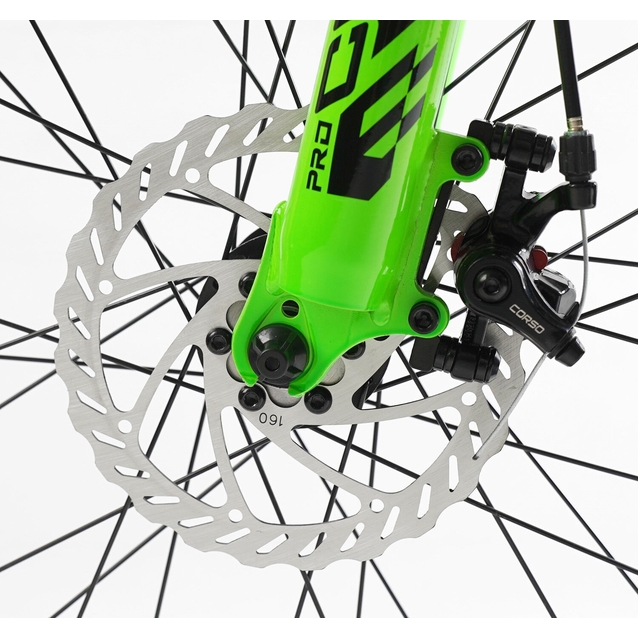 Велосипед 24 AL Corso «KORD» KD-41070 алюміній 11", (к-т SHIMANO) салатово-синій фото westvelo.com