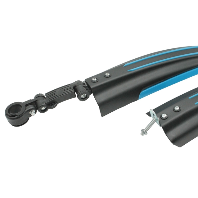 Крила пластик 24-26 кріпл. труба сідла, смуга голуба фото westvelo.com