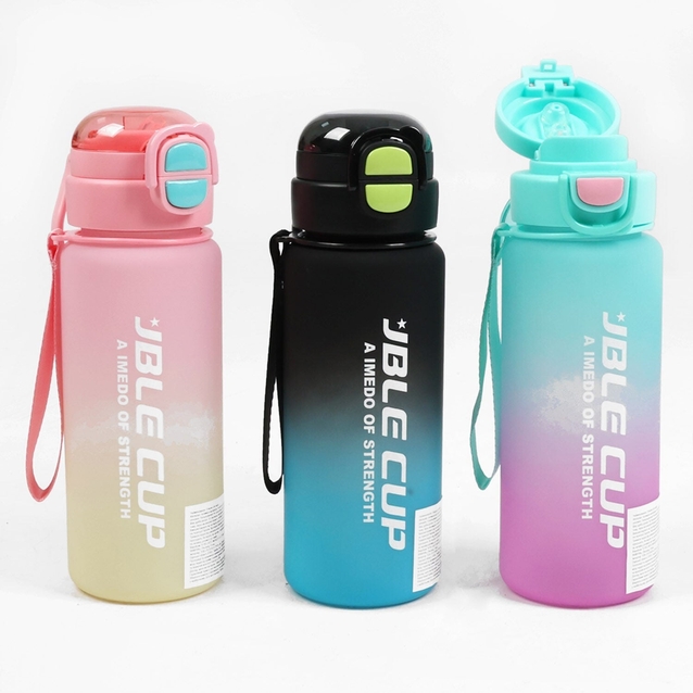 Фляга 750 ml JBLE CUP пластик (трубочка) рожево-жовтий фото westvelo.com