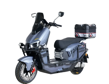 Електроскутер Tailg «F73L» LT-365, двигун 2999W, акумулятор 72V 45Ah літій-залізо-фосфатний, графітовий, колеса 12" + ЗАХИСНИЙ БАМПЕР