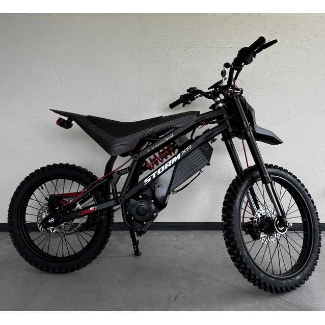 Електродіртбайк Corso «STORM» E-2500 Trail SR-74640 двигун 2500W, акумулятор 60V 27Ah літієвий, чорний, колеса 17" фото westvelo.com