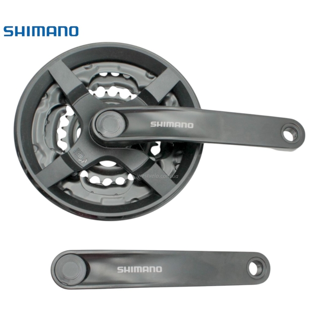 Система шатунів мтв мала SHIMANO FC-TY301 AL.(24/34/42Т) L-170мм. фото westvelo.com