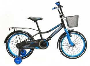 Дитячий велосипед 18 Crosser «ROCKY» 012 чорно-синій (+кошик сітка великий) []