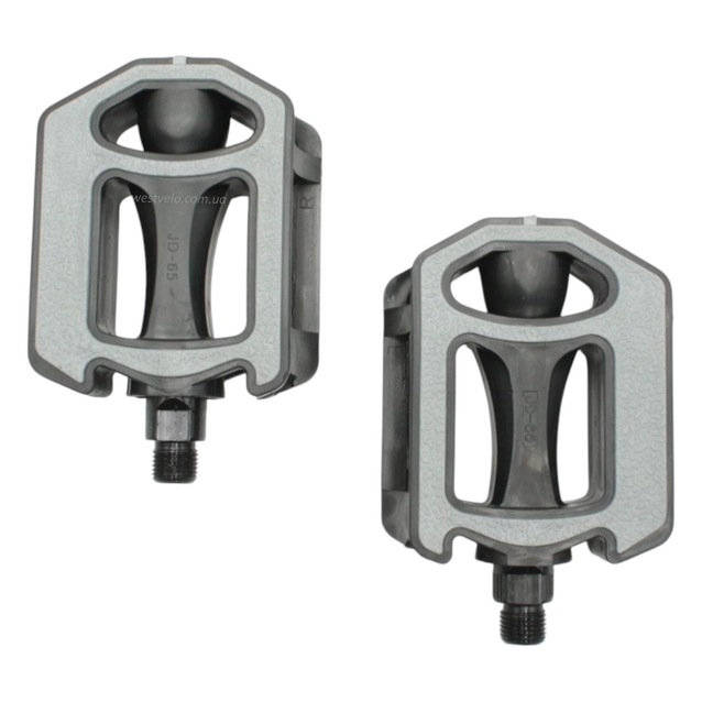 Педалі пластик JD-65, чорно-сірий фото westvelo.com