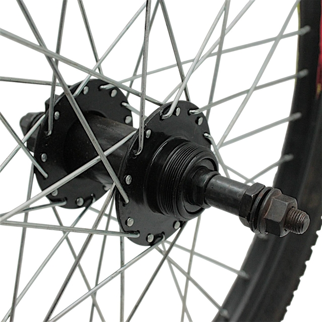 Колеса 20 перед+зад, обід 2-ний чорний, втулка М на віночках, диск 6 болтів + камери і покришки (Smart) фото westvelo.com