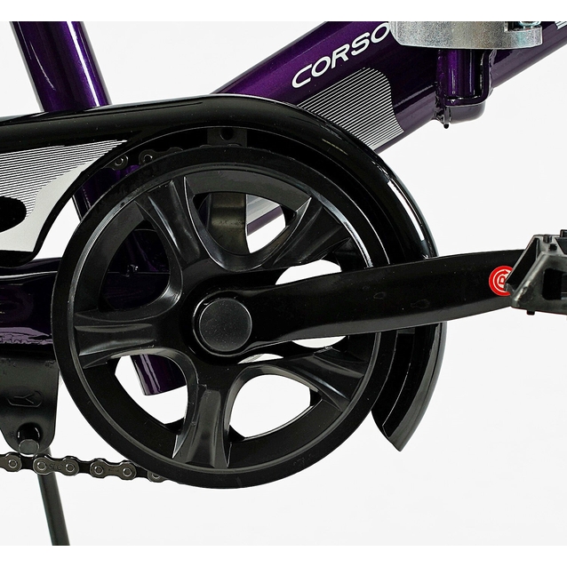 Міський велосипед 24 ST Corso «ADVANCE» AD-24198 (складна рама) сталь 14", фіолетовий (+к/к/б) фото westvelo.com