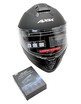 Мото шолом, трансформер (М) AXK (900-1) чорний матовий (Вмонтований Bluetooth Наушники та мікрофон), вмонтовані окуляри (прозорий візор) фото westvelo.com