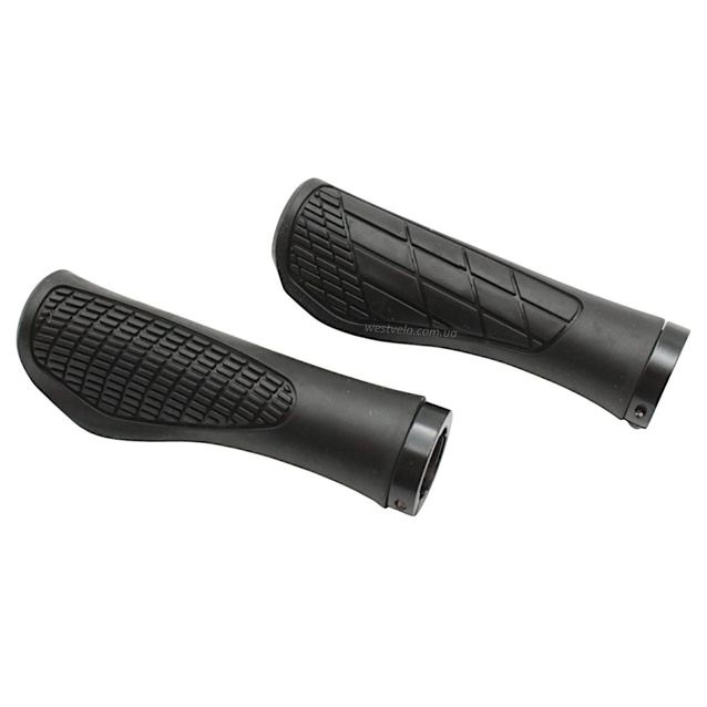 Гріпси ергономічні чорні з замком чорним L-132 фото westvelo.com