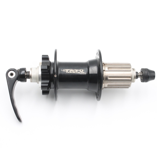 Втулка задня, (AL) TATU-BIKE, касета 8-9S, 4 пром підшипники, диск гальма 6 болтів, ексцентрик, чорна (14Gx36H) фото westvelo.com