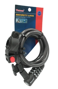 Замок TONYON 535 Ø12mm-1500mm змінний код, з кріпленням на раму