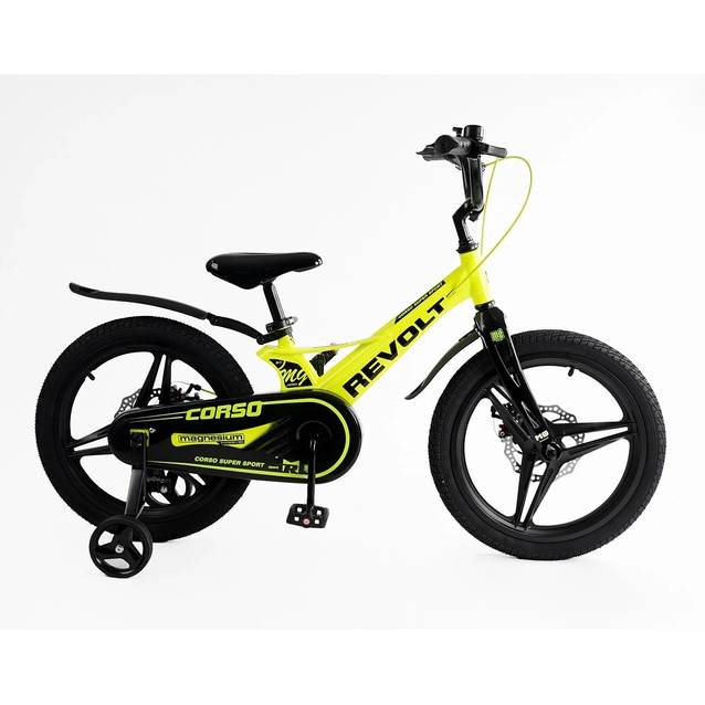 Дитячий велосипед 18 MG Corso «REVOLT» MG-18340, магнієва рама, жовтий фото westvelo.com