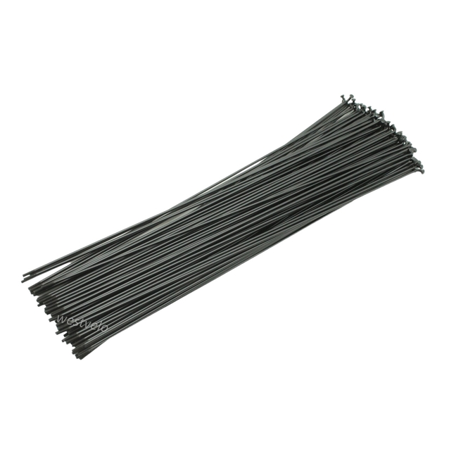 Спиця 280 мм, чорна, з головкою 14G фото westvelo.com