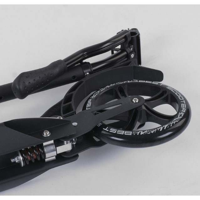 Самокат дитячий 2-х колісний, PU Best Scooter 54394 чорно-помаранчевий , Ø200mm, AL, 2 амортизатора фото westvelo.com