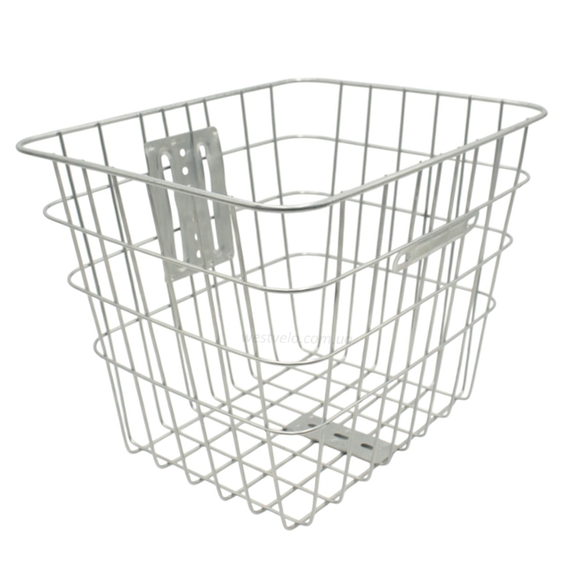 Кошик металевий дріт, сірий металік фото westvelo.com