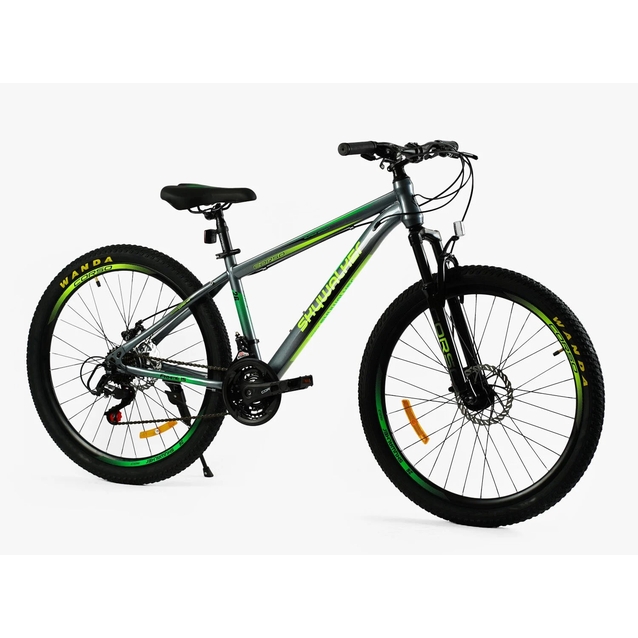 Велосипед 26 ST Corso «SKYWALKER» SW-26799 сталь 15", (к-т SunRun) сіро-жовтий фото westvelo.com