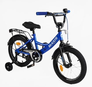 Дитячий велосипед 20 ST Corso «MAXIS» CL-20316 синій, ручне гальмо, дзвіночок, сидіння з ручкою, додаткові колеса