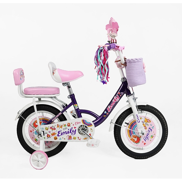 Дитячий велосипед 14 ST Corso «EMILY» ML-36988 фіолетовий фото westvelo.com