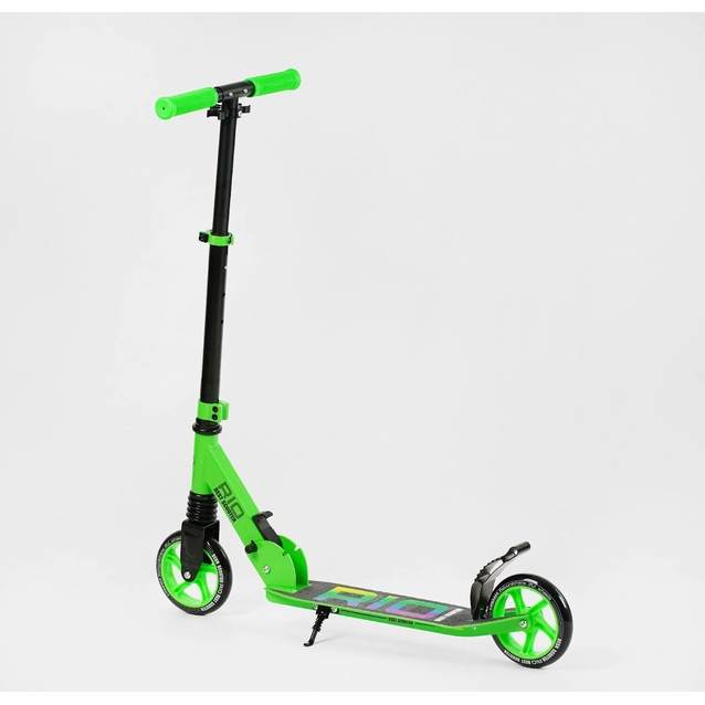Самокат дитячий 2-х колісний, PU Best Scooter «RIO» 12005 салатовий, Ø145mm, передній амортизатор, AL гальмо фото westvelo.com