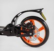 Самокат дитячий 2-х колісний, PU Best Scooter «FACTOR» BS-98033 чорно-помаранчевий,, Ø200mm, AL, 2 амортизатора, фляготримач фото westvelo.com