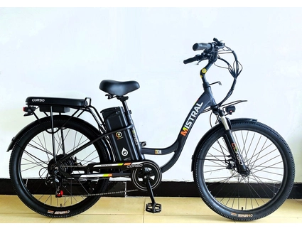 Електровелосипед 26 AL Corso «MISTRAL» MS-26116 алюміній, двигун 600W, акумулятор 48V 20Ah, темно-сірий