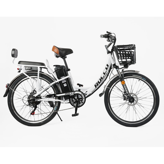 Електровелосипед 26 ST Corso «ROCCO» RC-26210 сталь, двигун 500W, акумулятор 48V20AH літієвий, білий фото westvelo.com