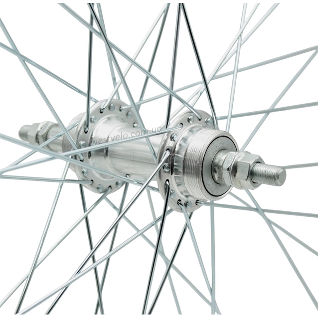 Колесо 28-29 зад, обід 2-ний чорний дисковий, втулка AL. на віночках, диск різьба фото westvelo.com