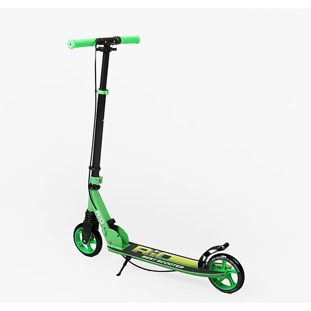 Самокат дитячий 2-х колісний, PU Best Scooter «RIO» R-15800 салатовий, Ø145mm, передній амортизатор, AL гальмо фото westvelo.com