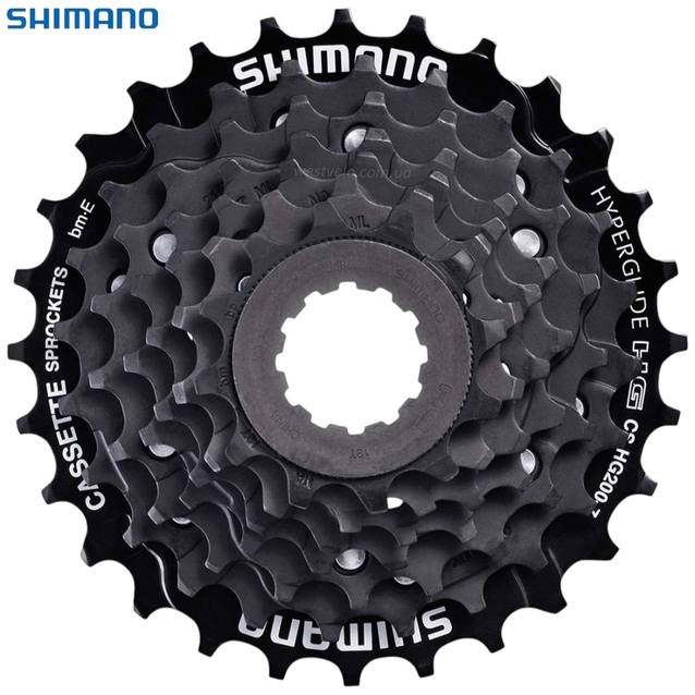 Касета 7 швидкостей SHIMANO HG-200 чорна (12-32T) фото westvelo.com
