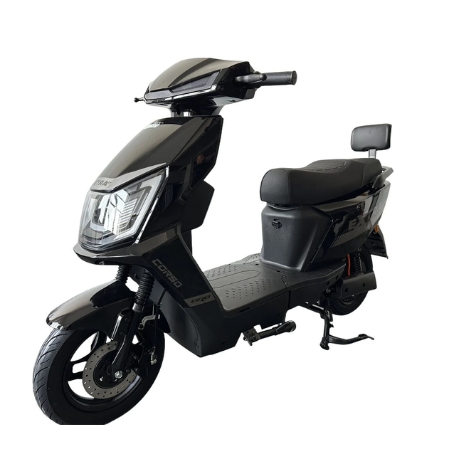 Електроскутер Corso «EXTRA» XT-672701, двигун 1200W, акумулятор 64V 30Ah літій-залізо-фосфатний, чорний, колеса 10" фото westvelo.com