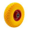 Колесо тачки жовте "4" 3.00-4 під вісь Ø20, пінополіуретанове фото westvelo.com
