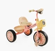 Дитячий велосипед 3-х колісний EVA (піна) Best Trike колеса 12-10, BS-34944 рожево-бежевий, сталева рама, УКР. ОЗВУЧУВАННЯ, світло, 2 кошики фото westvelo.com