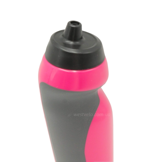 Фляга 650 ml харч.пластик, вишнева з сірими вставками фото westvelo.com