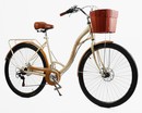 Міський велосипед 28 ST Corso «LIBERTY» LR-28406 сталь 20", (к-т SHIMANO) бежевий + кошик фото westvelo.com
